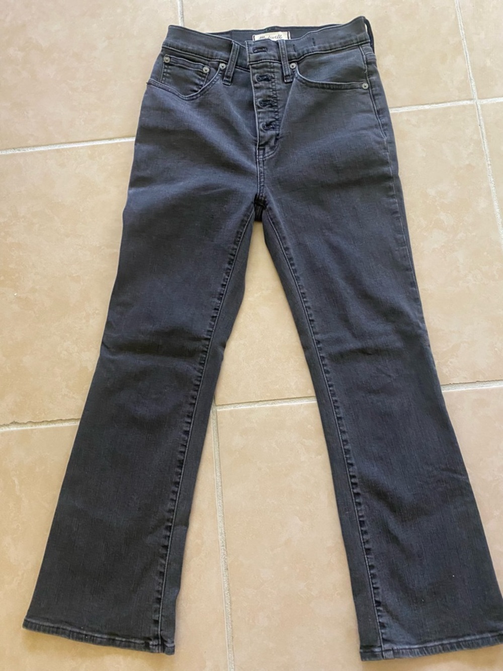 Madewell Black High-Rise Flare Jeans